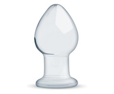 Glas Intimate Plug Model No. 26 Clear Glass Medium Size