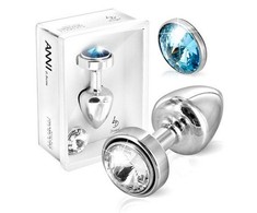Diogol Anni Magnet 25mm Aliuminio Plug with Swarovski Crystal Juodas/Clear