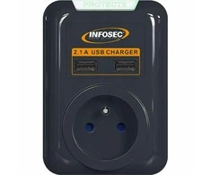 Apsauga nuo viršįtampių INFOSEC S1 USB NEO Juoda