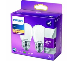 Philips E27 LED lemputė, 4,3W, 470lm, 2700K 2 vnt.