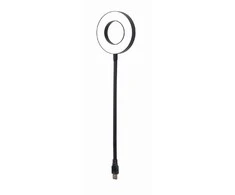 „Gembird NL-LEDRING-01“ USB LED žiedinis šviestuvas | Baltas 6500K | N/A