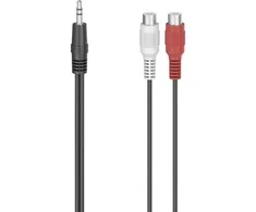 Audio Jack - 2 RCA kabelis Hama 00205185 0,1 m Juoda
