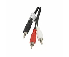LANBERG CA-MJRC-10CC-0050-BK stereo garso kabelis Mini Jack 3.5mm M -> 2x RCA Cinch 5m