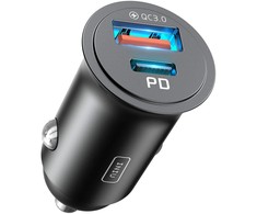 INIU automobilinis kroviklis 60 W, USB-C ir USB-A, PD 3.0, greitasis įkrovimas, metalinis, CI-710