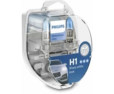 Philips Lempučių komplektas 2vnt. 55W 12V P14,5s H1 WhiteVisionUltra