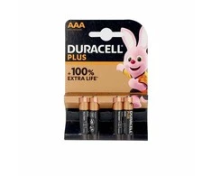 Šarminė baterija DURACELL Plus Power, R3 (AAA), 1.5V, 4vnt. pakuotėje