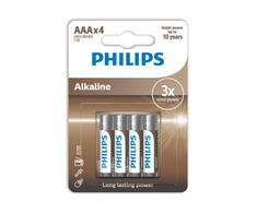 Bateria Vega Baterija PHILIPS AAA LR03 BLISTER 4SZT BATERIE ENTRY ALKALINE Phil-LR03A4B/10>