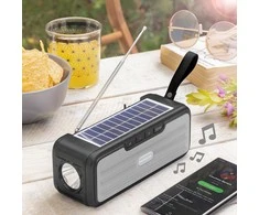 Belaidis garsiakalbis su saulės energijos įkrovimu ir LED žibintuvėliu Sunker InnovaGoods