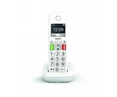 Belaidis Telefonas - Gigaset E290 Dideli Mygtukai, 150 Kontaktų, Skambučių Blokavimas, Balta
