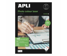 Blizgus nuotraukų popierius Apli lazerinis 100 Paklodės Dvipusis A4 160 g/m2