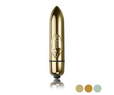 Rocks-Off RO-80mm Champagne Gold Micro Massager 1-Speed Atsparus vandeniui