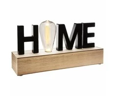 Atmosphera Lamp HOME dekoratyvinis šviestuvas su lempute, MDF, 34 x 17 cm
