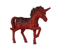 Krist+ Dekoratyvinė figūrėlė Vienaragis Raudona Mėlyna Plastmasinis (9,5 x 31 x 40 cm)