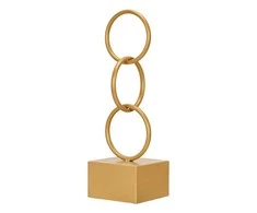 Gift Decor Dekoratyvinė figūrėlė Žiedai Auksinis Metalinis (12,5 x 40,5 x 12,5 cm)