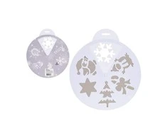 Christmas Decoration Šablonas dirbtiniam sniegui 30 cm, 6 raštai