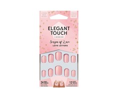 Elegant Touch Luxe Looks Nails With Glue Squoval Limited Ed Love Letters klijuojami nagai