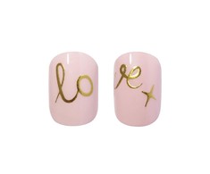 Elegant Touch Luxe Looks Nails With Glue Squoval Limited Ed Love Letters klijuojami nagai
