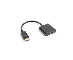 LANBERG AD-0009-BK adapteris Displayport M ->HDMI F 10cm