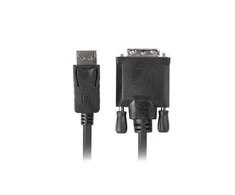 LANBERG CA-DPDV-10CU-0018-BK kabelis DisplayPort M V1.2->DVI-D M 24+1 1.8m Juodas DUAL LINK