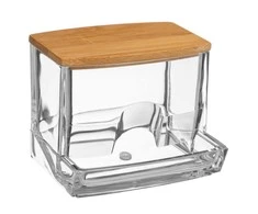 5five Simply Smart Dėžutė ausų krapštukams 9,3x8x7,4 cm plastikinis/bambukinis 5Five 161081