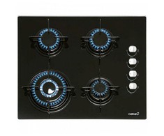 Kaitlentė CATA | Hob | CI 631 A/A 08041412 | Gas on glass | Number of burners/cooking zones 4 | Rotary knobs | Juodas
