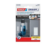 Tesa Velcro ypač stiprus, 2x 10cm x 50mm, baltas (11631A)