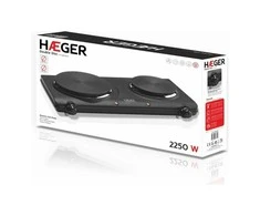 Haeger HP-02B.013A Double Disc Elektroplitina ar 2 sildelementiem 2250W