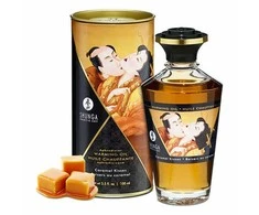 Shunga - Afrodiziako šildantis aliejus „Karamelės bučiniai“ 100 ml