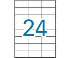 Lipnios etiketės Apli, A4, 70x37mm, 24 etiketės lape, 100 lapų