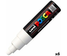 UNI Marķeris Posca PC-7M, baltas, 6 vnt