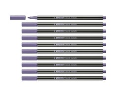 Metalinė flomasteris - STABILO Pen 68 metalinis - Rinkinys x 10 flomasterių vidutinės galvutės - Lilas