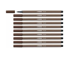 Stabilo Pieštukas - PEN - 68 - Vidutinė smailė 1 mm - Ruda spalva - Vandens pagrindu pagaminta rašalas
