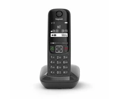 Belaidis Telefonas - Gigaset AS690 Didelis Ekranas, 100 Telefonų Įrašų, Juodas