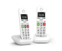 Belaidis Telefonas - Gigaset E290 Duo Dideli Mygtukai, 150 Telefono Knygos Įrašų, Balta