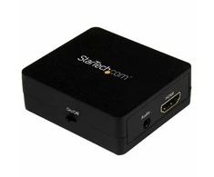 AV adapteris StarTech HDMI - HDMI + 3,5 mm lizdas, juodas (HD2A)