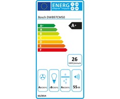 Bosch DWB97CM50 Serija 6, Prie sienos montuojamas gartraukis, 90 cm, Nerūdijančio plieno