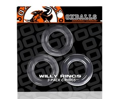 Oxballs - Willy Rings 3 pakuočių Cockrings Clear