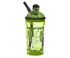 STOR „Avengers Hulk 3D Cup“ su šiaudais 360 ml