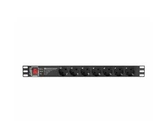 LANBERG stovas PDU Pro 19 colių 1U 16A 7x Shuko 2m pėdos