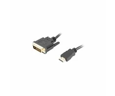 LANBERG CA-HDDV-20CU-0018-BK kabelis HDMI -> DVI-D 24+1 M/M Dual Link 4K 30Hz. juodas 1.8m