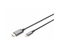 Digitus | USB Type-C to HDMI Adapteris | DA-70821 | Juodas | USB Type-C | 1.8 m