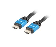 LANBERG CA-HDMI-20CU-0010-BL kabelis HDMI M/M V2.0 1M Juodas Premium