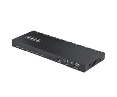 StarTech.com 4 prievadų HDMI skirstytuvas, 4K 60Hz HDMI 2.0 vaizdas, 4K HDMI skirstytuvas su integruotu skaleriu, HDMI skirstytuvas 1 įvestis 4 išvestys, 3,5 mm / optinis garso prievadas, HDMI ekrano / išvesties skirstytuvas, HDMI, 4x HDMI, 2.0b, 3840 x 2160 pikselių, juodas, metalinis