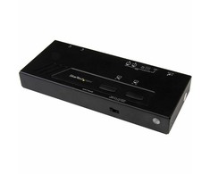 StarTech 2x2 HDMI MATRIX Jungiklis - 4K su Greitu Perjungimu ir Automatinio Aptikimo Funkcija. Automatiškai perjungia tarp dviejų 4K vaizdo šaltinių ant dviejų ekranų, naudojant greito perjungimo technologiją.