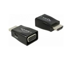 „Delock“ adapteris HDMI-A kištukas > VGA lizdas (be varžtų) juodas