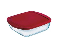Orkaitėje kepti tinkamas indas su plastikiniu dangčiu C'N'S 28 x 20 x 8 cm OCUISINE
