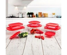 Orkaitei atsparus indas su plastikiniu dangčiu C'N'S 20 x 17 cm OCUISINE