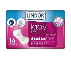 įklotai nakčiai Lindor Lady Pad Maxi Night 6 lašai