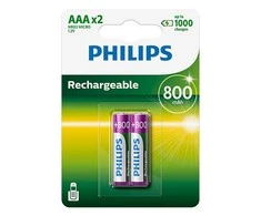 Mercury Įkraunama baterija Philips AAA 800 mAh 2 lizdinės plokštelės