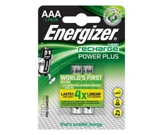 Energizer Power Plus AAA įkraunamos baterijos 700mAh, 2 vnt. NiMH